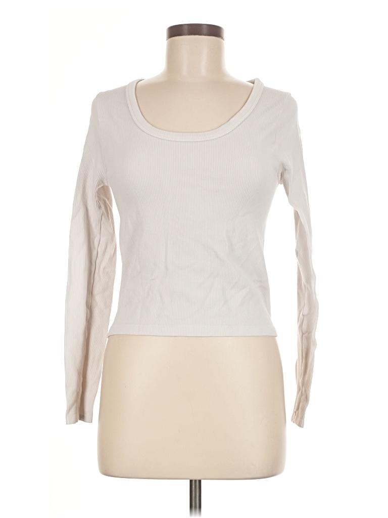 Pre-owned 90 Degree By Reflex Long Sleeve T-shirt In Ivory