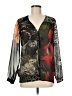 Desigual 100% Polyester Black Long Sleeve Blouse Size M - photo 1