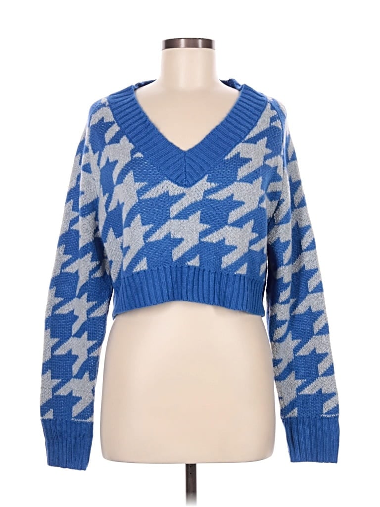 Pre-owned Day + Moon Pullover Sweater In Blue