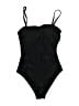 Unbranded Solid Black One Piece Swimsuit Size XXS (estimated) - photo 1