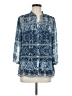 Christopher & Banks 100% Polyester Blue 3/4 Sleeve Blouse Size M - photo 1