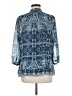 Christopher & Banks 100% Polyester Blue 3/4 Sleeve Blouse Size M - photo 2