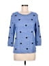 Talbots Hearts Blue Pullover Sweater Size M (petite) - photo 1