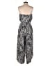 Blue Island 100% Rayon Animal Print Silver Jumpsuit Size S - photo 2