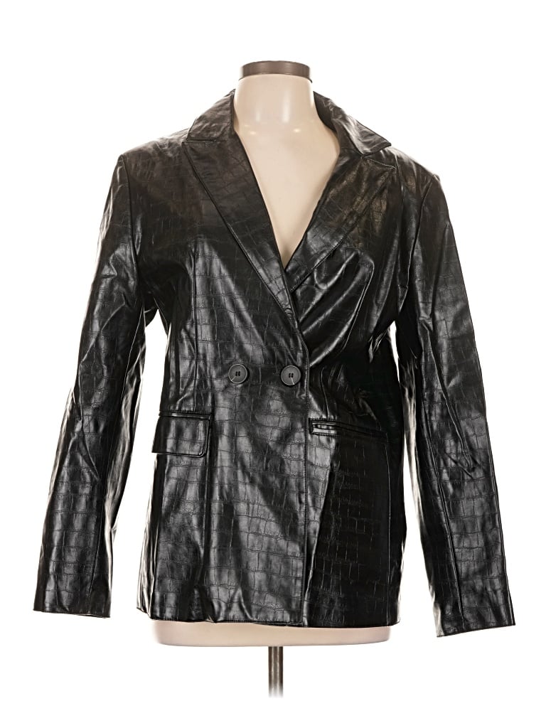 Pre-owned Forever 21 Blazer Jacket In Black