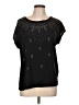 Jaclyn Smith 100% Polyester Black Short Sleeve Blouse Size L - photo 1