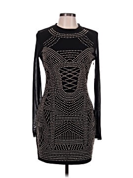 haute monde black dress Haute Monde Dress Ruched Side Little Black Sleeveless Bodycon Fitted Mini main image 0