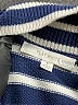 Flat White Stripes Blue Pullover Sweater Size S - photo 7