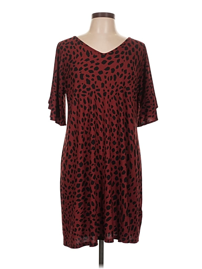 Pre-owned Apt. 9 Casual Dress In Burgundy