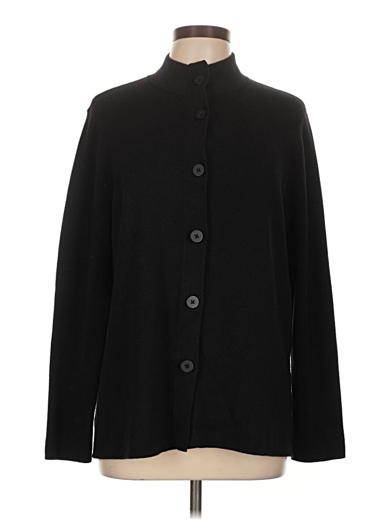 Pre-owned Talbots Outlet Cardigan Sweater In Black