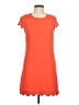 Monteau Solid Orange Casual Dress Size M - photo 1