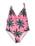 Unbranded Print Pink One Piece Swimsuit Size 0X - photo 1
