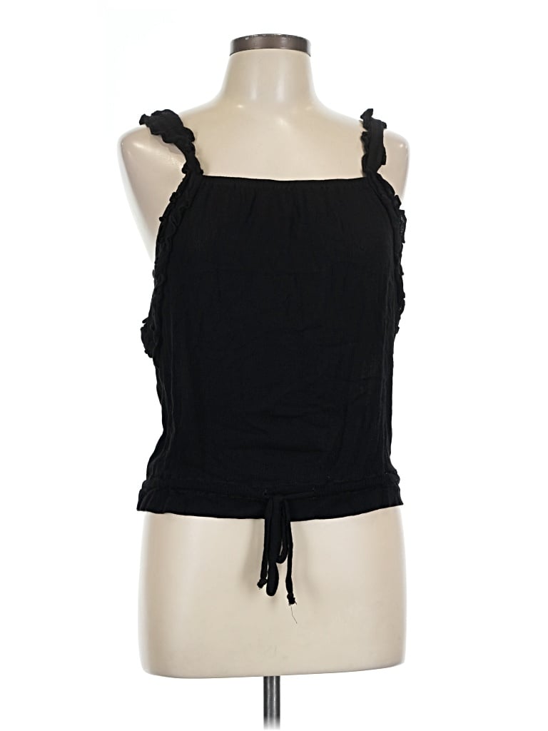 Pre-owned Hem & Thread Sleeveless Blouse In Black