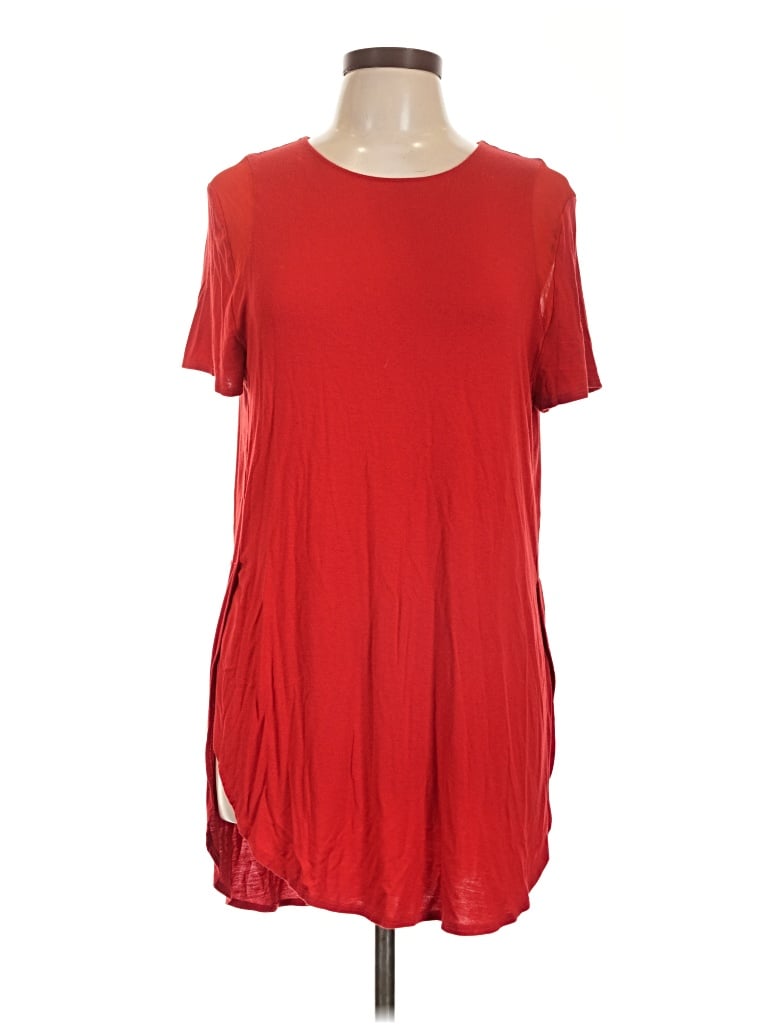 Pre-owned The Limited Short Sleeve Top Red Scoop Neck Tops