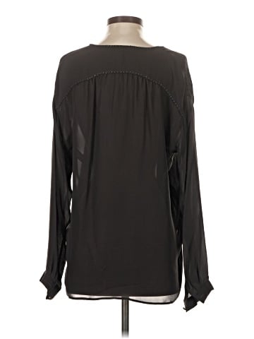 Vince. Long Sleeve Silk Top (view 2)