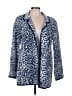 Nina Mclemore Animal Print Blue Blazer Size 10 - photo 1