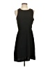 Ann Taylor LOFT 100% Polyester Solid Black Cocktail Dress Size 4 - photo 1