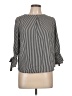 Monteau Stripes Black 3/4 Sleeve Blouse Size L - photo 1