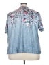 Unbranded Blue Short Sleeve Blouse Size 5X - photo 2
