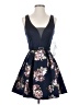 Crystal Doll Floral Blue Cocktail Dress Size 5 - photo 1