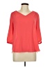 Iz Byer 100% Polyester Orange 3/4 Sleeve Blouse Size L - photo 1