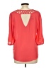 Iz Byer 100% Polyester Orange 3/4 Sleeve Blouse Size L - photo 2