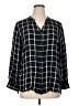 Basic Editions 100% Rayon Black 3/4 Sleeve Blouse Size 1X - photo 1