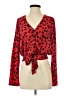 Express 100% Polyester Red Long Sleeve Blouse Size S - photo 1