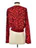 Express 100% Polyester Red Long Sleeve Blouse Size S - photo 2