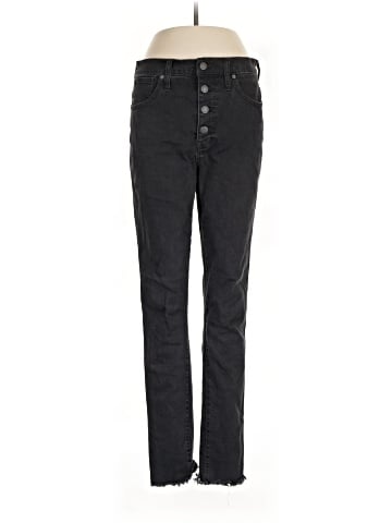 Madewell Tall 10" High-Rise Skinny Jeans in Berkeley Black: Button-Through Edition (view 1)