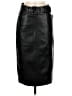Theory 100% Polyester Black Faux Leather Skirt Size 6 - photo 1