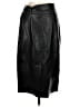 Theory 100% Polyester Black Faux Leather Skirt Size 6 - photo 2