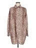 Mazik 100% Polyester Animal Print Brown Long Sleeve Blouse Size M - photo 1
