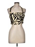 Topshop 100% Polyester Gold Sleeveless Top Size 6 - photo 1