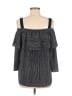 Patrizia Luca 100% Polyester Black 3/4 Sleeve Top Size M - photo 2