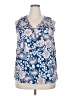 Unbranded 100% Polyester Blue Sleeveless Blouse Size XXL - photo 1