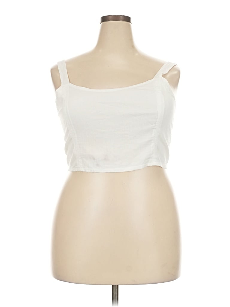 Pre-owned Aerie Tank Top Ivory Strapless Neckline Tops