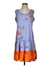 MSK Print Blue Casual Dress Size P (petite) - photo 1