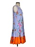 MSK Print Blue Casual Dress Size P (petite) - photo 4