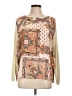 Johnny Was Paisley Tan Silk Pullover Sweater Size L - photo 1