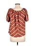 Anthropologie Orange Short Sleeve Blouse Size S - photo 2