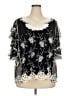 Assorted Brands 100% Rayon Black 3/4 Sleeve Blouse Size 2X - photo 1