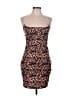 Boohoo Animal Print Brown Cocktail Dress Size 10 - photo 1