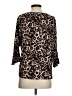 Perseption Concept Animal Print Brown 3/4 Sleeve Blouse Size S - photo 2