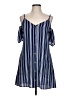 Speechless Stripes Blue Casual Dress Size L - photo 1