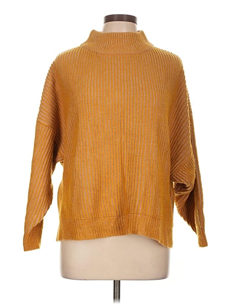 Pre-owned Topshop Turtleneck Sweater In Gold