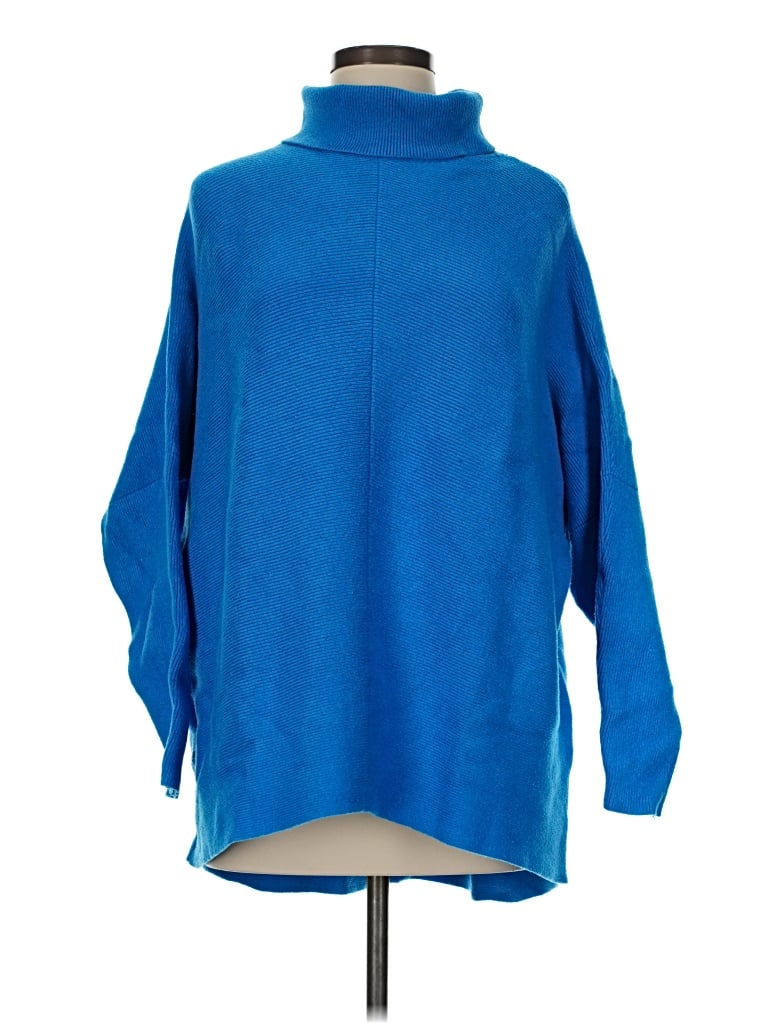 Pre-owned Unbranded Turtleneck Sweater In Blue