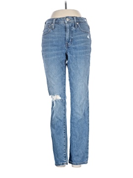 Madewell The Mid-Rise Perfect Vintage Jean in Ainsdale Wash: Knee-Rip Edition (view 1)
