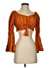 Assorted Brands 100% Cotton Orange 3/4 Sleeve Blouse Size XXS - photo 1