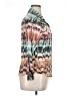 David Cline Aztec Or Tribal Print Multi Color Teal 3/4 Sleeve Blouse Size L - photo 4